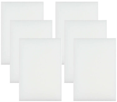 Benson Wonderspons - 6x stuks - wit - 12 cm - melamine - schoonmaken met water