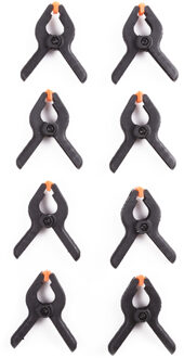 Benson Zeilklemmen - 8x - kunststof - 6 cm - veerklemmen - klemmen - zeilen vastzetten