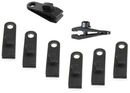 Benson Zeilklemmen - 8x - kunststof - zeilclips voor afdekzeilen