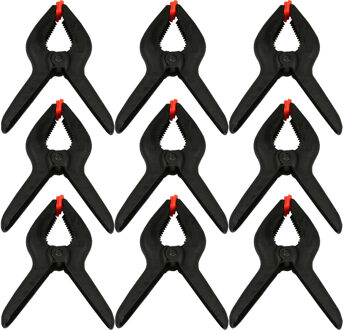 Benson Zeilklemmen/veerklemmen - 10x - kunststof - 22 cm - lijmklemmen met gekartelde kaken