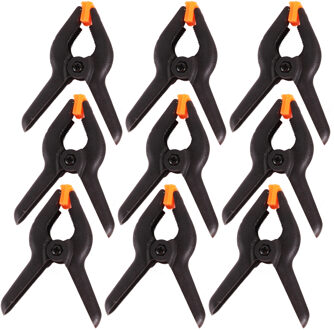 Benson Zeilklemmen/veerklemmen - 10x - kunststof - 9 cm - lijmklemmen met gekartelde kaken