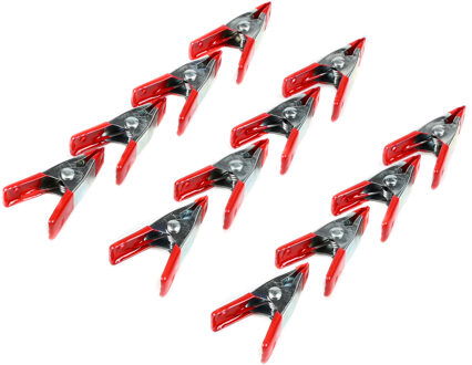 Benson Zeilklemmen/veerklemmen - 16x - staal - 5 cm - mini lijmklemmen