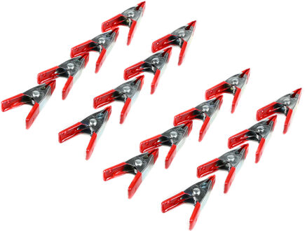 Benson Zeilklemmen/veerklemmen - 24x - staal - 5 cm - mini lijmklemmen