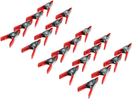 Benson Zeilklemmen/veerklemmen - 32x - staal - 5 cm - mini lijmklemmen