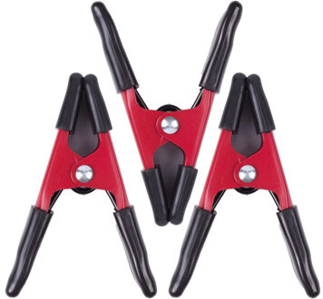 Benson Zeilklemmen/veerklemmen - 3x - staal - 10 cm - lijmklemmen