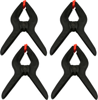 Benson Zeilklemmen/veerklemmen - 4x - kunststof - 22 cm - lijmklemmen met gekartelde kaken
