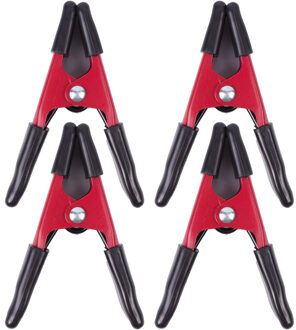 Benson Zeilklemmen/veerklemmen - 4x - staal - 10 cm - lijmklemmen
