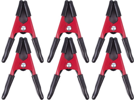Benson Zeilklemmen/veerklemmen - 6x - staal - 10 cm - lijmklemmen