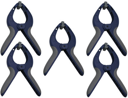 Benson Zeilklemmen / zeilclips - Voordeelset van 5x stuks - 9 inch/22 cm - Kunststof - Marktkraam kl