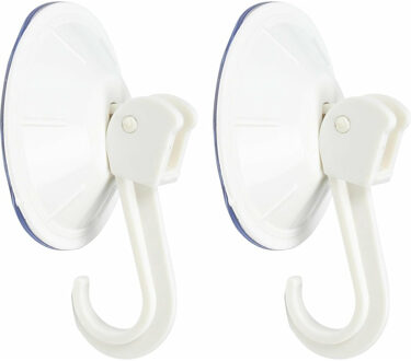 Benson Zuignaphaakjes - 2x - wit - kunststof - draagkracht 2 kg