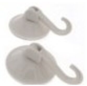 Benson Zuignaphaakjes - 4x - wit - kunststof - draagkracht 2 kg