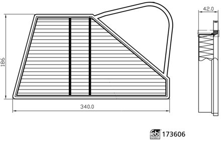 Bentley luchtfilter 173606