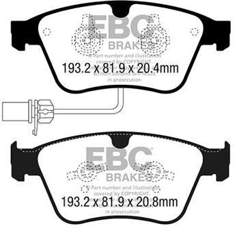 Bentley Remblokkenset Yellowstuff DP42317R EBC DP42317R