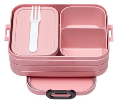 Bento lunchbox Take a Break midi - Nordic pink Zwart