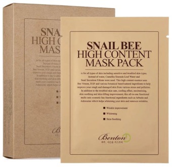 Benton Gezichtsmasker Benton Snail Bee High Content Sheet Mask 1 st