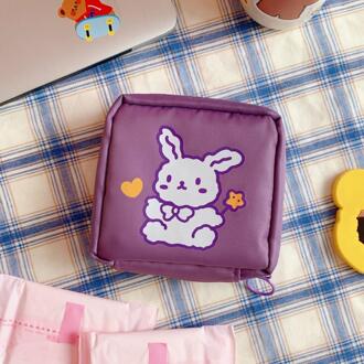 Bentoy Milkjoy Vrouwen Maandverband Zak Meisjes Korea Portemonnee Card Case Clear Tampon Japan Opslag Houder Waterproof Make Up paars