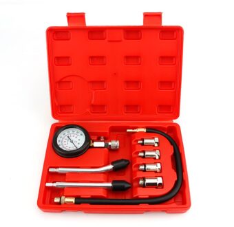 Benzine Gas Motor Cilinder Compressor Gauge Meter Test Druk Compressie Tester Lekkage Diagnostic Tool Met Langer Adapter