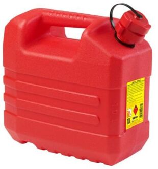 Benzine Jerrycan - Met Tuit - 10 Liter - Rood