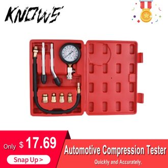 Benzine Motor Tester Auto Benzine Gas Motor Cilinder Auto Manometer Tester Automotive Test Kit 0-300psi