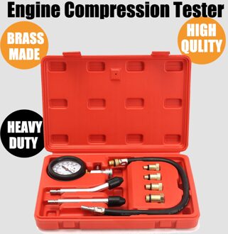 Benzine Rapid Type Manometer Tester Kit Motor Auto Benzine Gas Motor Cilinder Compressie Gauge Tester Tool Auto Diagnostische