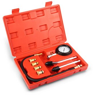 Benzinemotor Compressie Tester Auto Benzine Gas Motor Cilinder Auto Manometer Tester Automotive Test Kit 0-300psi A reeks