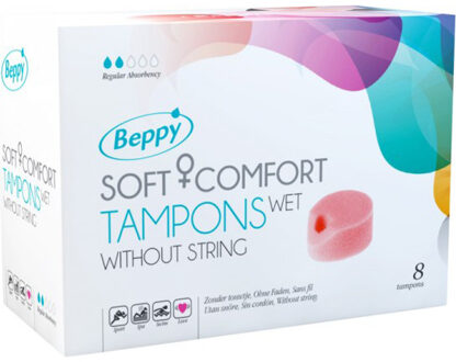 Beppy Soft+Comfort Tampons WET - 8 stuks - zonder touwtje
