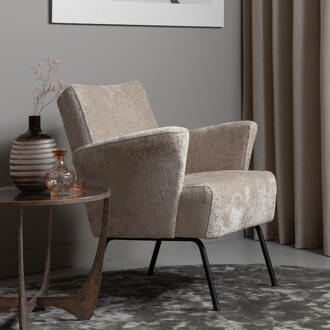 BePureHome Muse Fauteuil - Geweven stof - Naturel - 77x73x70 Transparant