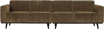 BePureHome Statement 4-zits Bank - Brede Platte Rib - Rock - 77x280x93 Zwart - N.v.t.