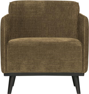 BePureHome Statement Fauteuil Met Arm - Brede Platte Rib - Rock - 77x72x93 Bruin - N.v.t.