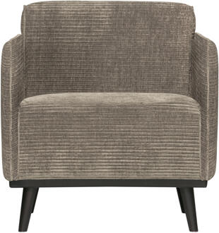 BePureHome Statement Fauteuil Met Arm - Ribstof - Clay - 77x72x93 Bruin - N.v.t.