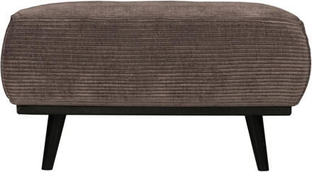 BePureHome Statement Hocker - Brede Platte Rib - Taupe - 40x80x55 Zwart - N.v.t.