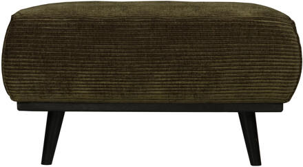 BePureHome Statement Hocker - Brede Platte Rib - Warm Groen - 40x80x55 - N.v.t.