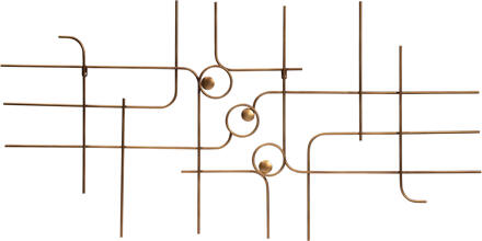 BePureHome Symphony wanddeco metaal antique brass