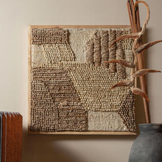 BePureHome Wanddeco Speck - Jute|Katoen - Multiekleur - 1x60x60 Multicolor