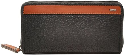Berba Chamonix Large Wallet black dames portemonnee Zwart - H 10 x B 19 x D 3 cm