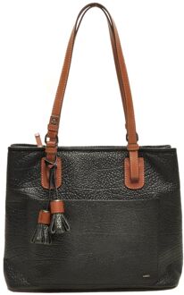 Berba Chamonix Shopper black schoudertas dames Zwart
