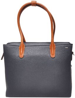 Berba Charmonix shopper 15 inch navy Blauw