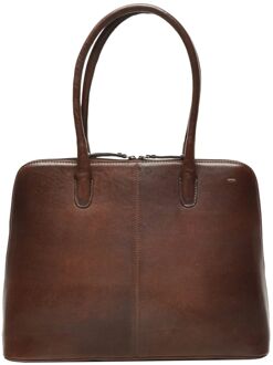 Berba Lucca Business Bag chocolate Bruin - H 30 x B 41 x D 12 cm