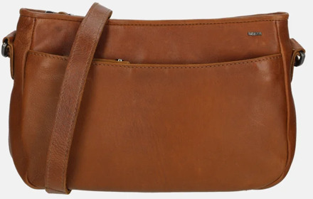 Berba Lucca Crossbody brandy damestas Cognac - H 15 x B 28 x D 4 cm