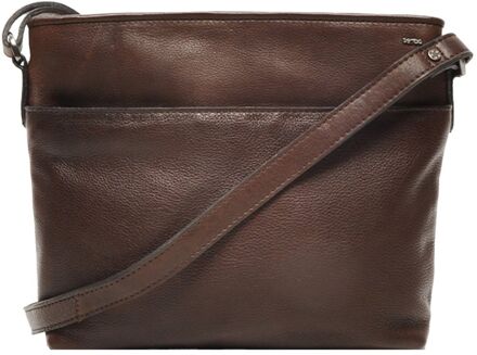 Berba Lucca Crossbody chocolate damestas Bruin - H 21 x B 24 x D 5 cm