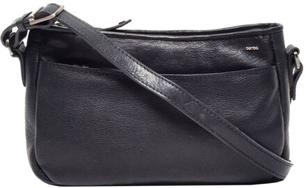 Berba Lucca Crossbody S navy damestas Blauw - H 15 x B 28 x D 4 cm