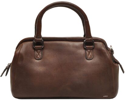 Berba Lucca Doctor's Bag chocolate handtas dames Bruin - H 18 x B 28 x D 14 cm
