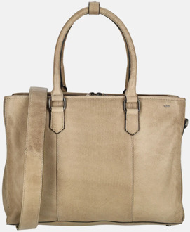 Berba Lucca laptoptas/shopper dust Taupe