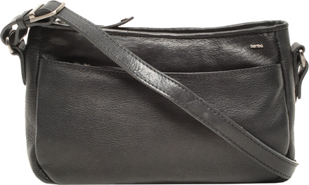 Berba Lucca schoudertas black Zwart