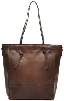 Berba Lucca Shopper chocolate damestas Bruin - H 37 x B 35 x D 12 cm