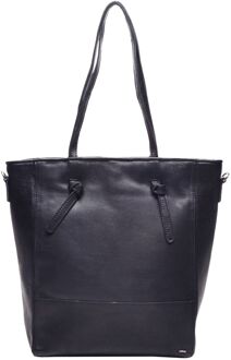 Berba Lucca Shopper navy schoudertas dames Blauw - H 37 x B 35 x D 12 cm