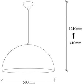 Berceste 234-S hanglamp Ø50cm wit/goud wit, goud