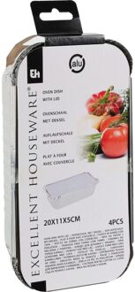 Bereidingsbak met deksel 4 stuks