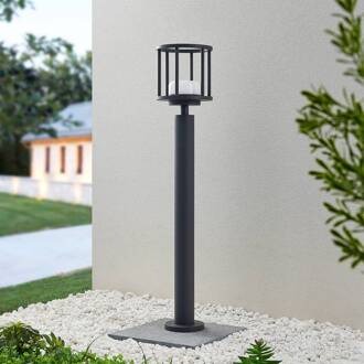 Berenike tuinpadverlichting, 85 cm, donkergrijs, metaal, GX53 donkergrijs (RAL 840-M)