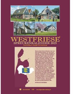 Berg Van De, Uitgeverij Westfriese Spreukenkalender 2025 - Peter Ruitenberg